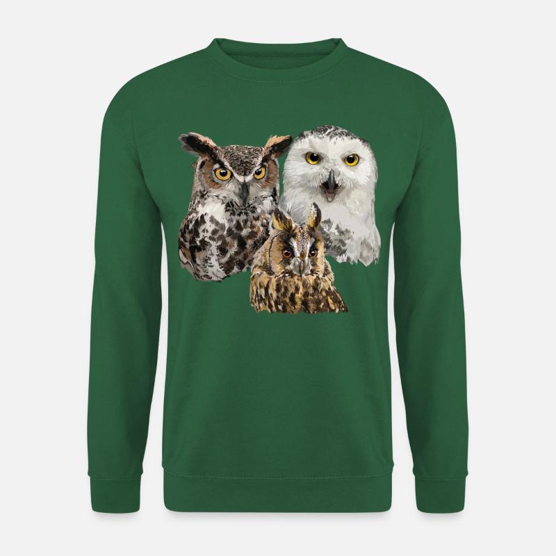 Eulen - Unisex Pullover - Grün