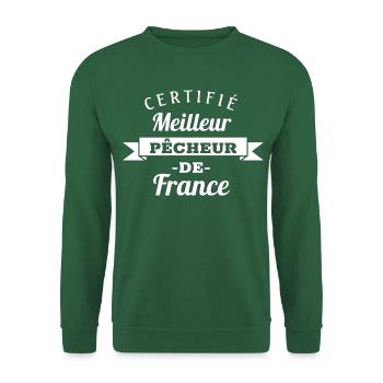 Tee shirt pêcheur meilleur pêcheur humour cadeau. - Sweat-shirt Unisexe - vert foncé - Devant