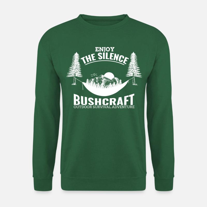 Bushcraft Survival Bushcrafter Enjoy The Silence - Unisex Pullover - Grün