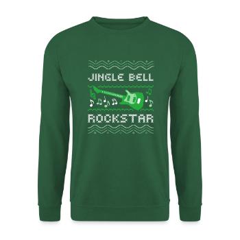 PULL DE NOËL MOCHE, JINGLE BELL ROCK-STAR - Sweat-shirt Unisexe - vert foncé - Devant