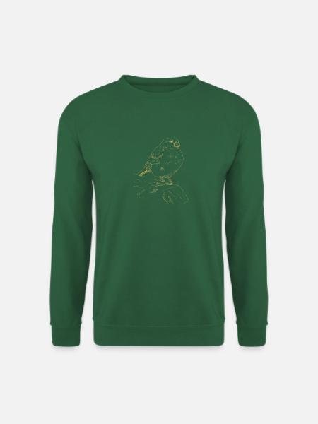 Motifs illustrés avec un moineau - Sweat-shirt Unisexe - vert foncé