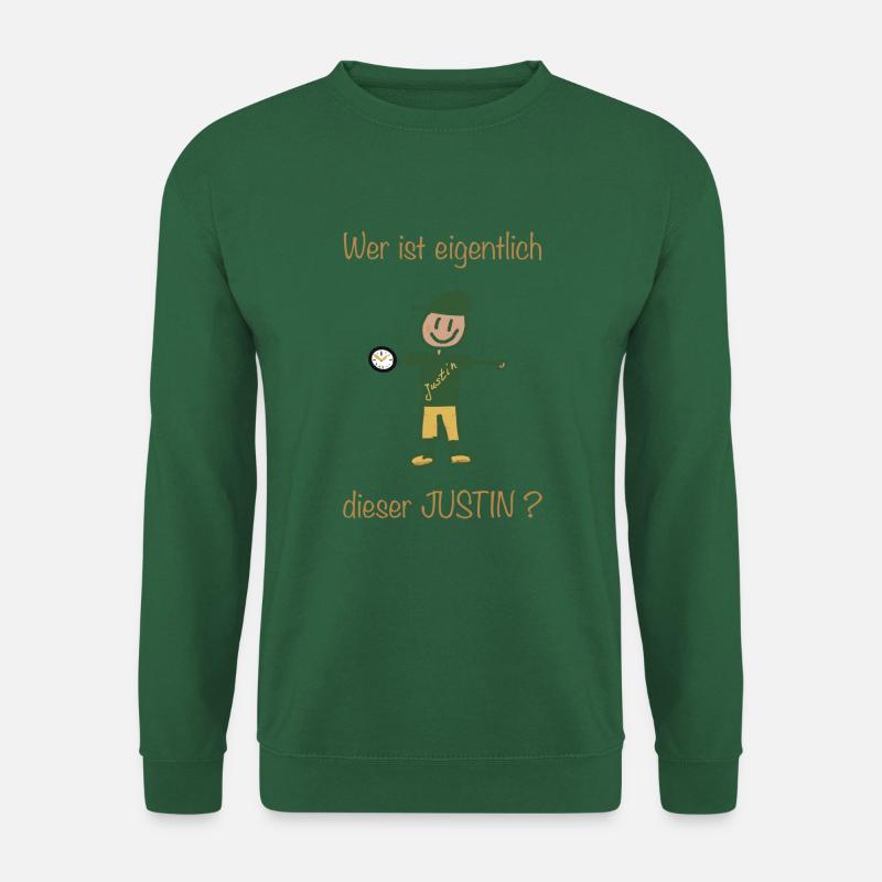 Wer ist eigentlich dieser Justin? - Unisex Pullover - Grün