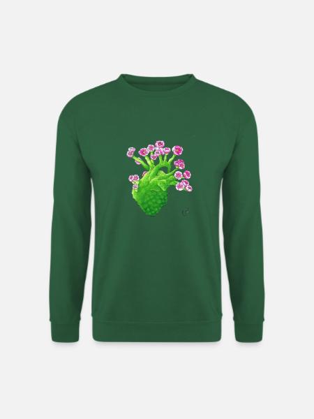 Cœur Cactus - Sweat-shirt Unisexe - vert foncé