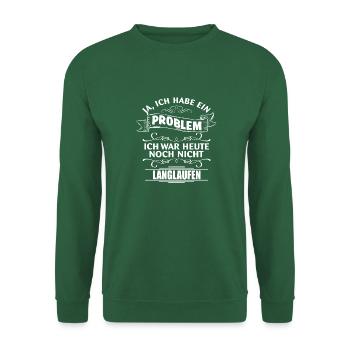 langlaufen - Unisex Pullover - Grün - Vorne