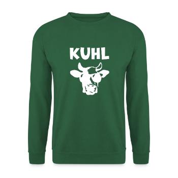 Kuh Kuhl Coole Kuh mit Sonnenbrille Lustig - Unisex Pullover - Grün - Vorne