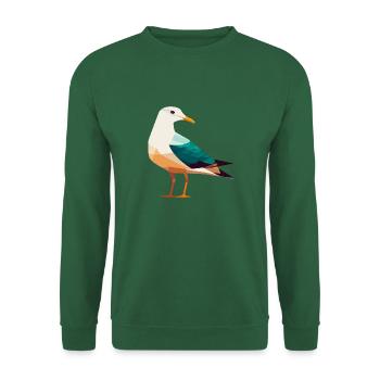 North Sea Coast Seagull Polygon - Unisex Sweatshirt - green - Front