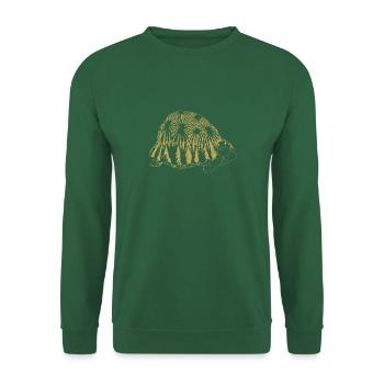Motifs illustrés avec tortue - Sweat-shirt Unisexe - vert foncé - Devant