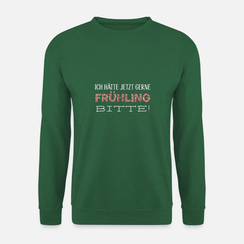 Jahreszeiten frühling bitte ws - Unisex Pullover - Grün
