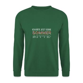 Jahreszeiten sommer bitte ws - Unisex Pullover - Grün - Vorne