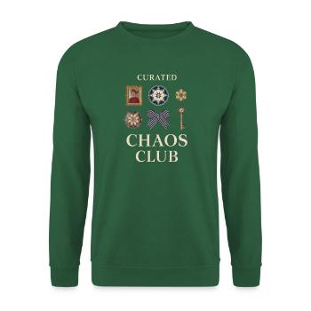 Curated Chaos Club Motifs - Unisex Pullover - Grün - Vorne