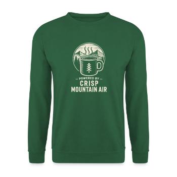 Angetrieben von Crisp Mountain Air - Unisex Pullover - Grün - Vorne