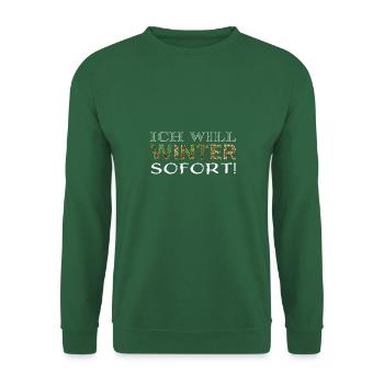 Jahreszeiten winter sofort ws - Unisex Pullover - Grün - Vorne