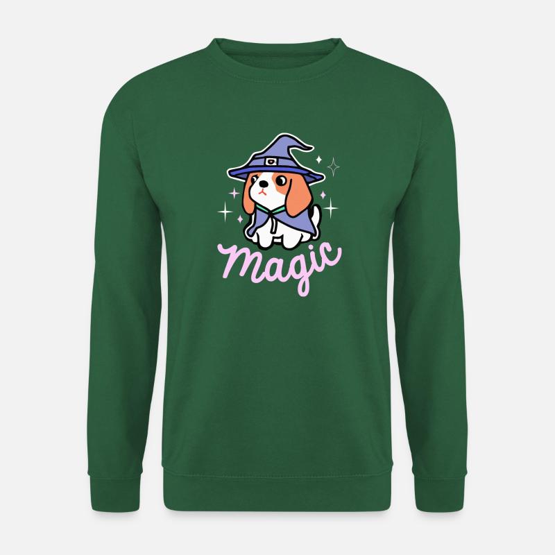 Beagle-Magie-Zauberer Hund Geschenk Retro - Unisex Pullover - Grün