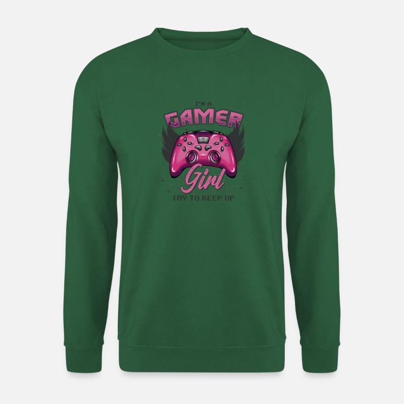 Gamer Mädchen Design - Unisex Pullover - Grün