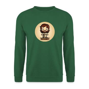 Jesus niedliche Karikatur - Unisex Pullover - Grün - Vorne