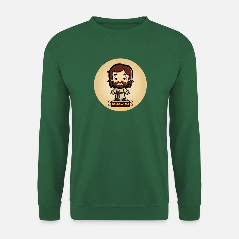 Jesus cute cartoon - Unisex Sweatshirt - green
