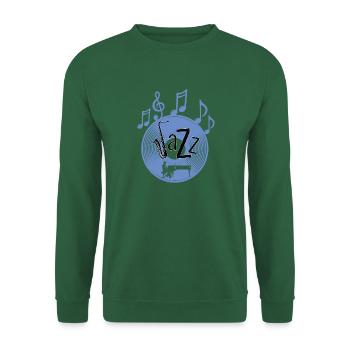 Musique Jazz Saxophone et Piano - Sweat-shirt Unisexe - vert foncé - Devant