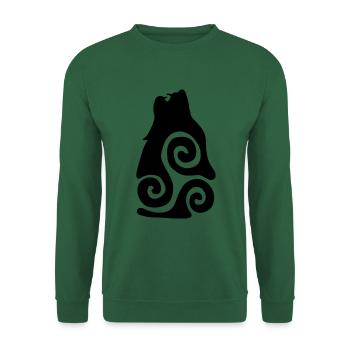 Wolf Tribal Howling - Unisex Sweatshirt - green - Front