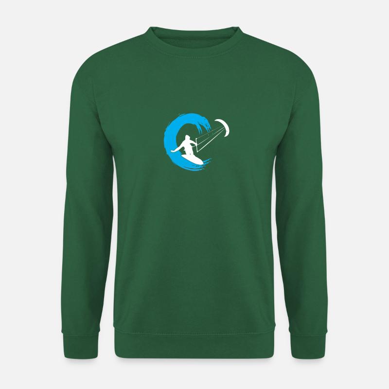Kitesurfer in the wave - Unisex Sweatshirt - green