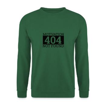 "404 Motivation not found" | Computer - Unisex Pullover - Grün - Vorne
