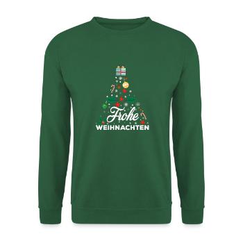 Frohe Weihnachten - Unisex Pullover - Grün - Vorne