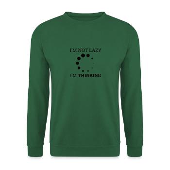 "Not Lazy, thinking" | Computer, Computer Science - Unisex Sweatshirt - green - Front