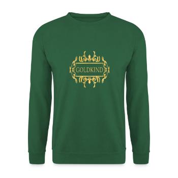 gold ornament grunge aesthetic rich fashion muster - Unisex Pullover - Grün - Vorne