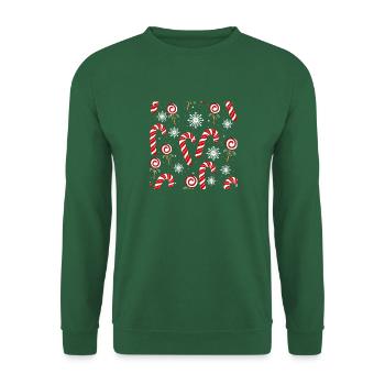 Christmas candy cane design - Unisex Sweatshirt - green - Front