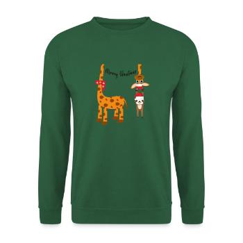 Giraffe Sloth Christmas Sloth Merry Christmas - Unisex Sweatshirt - green - Front