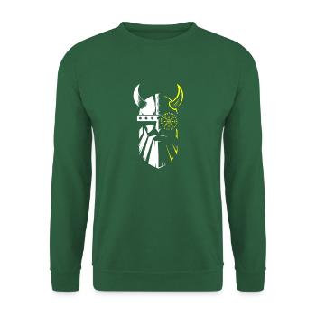 Viking warrior celtic helmet - Unisex Sweatshirt - green - Front