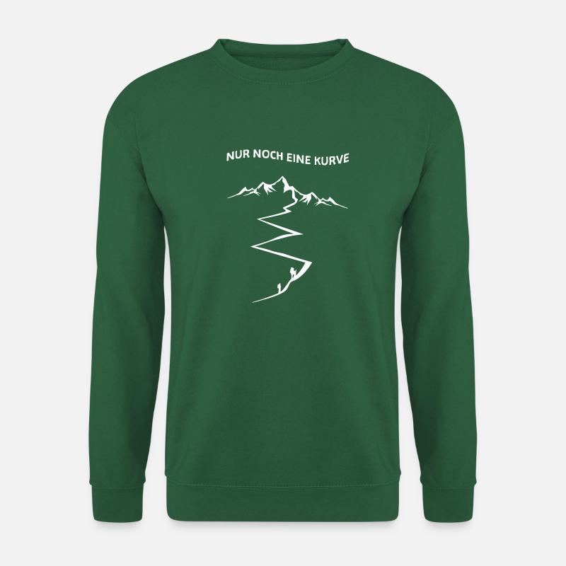 Nur noch eine Kurve - weiß - Unisex Pullover - Grün