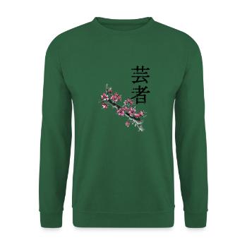 Fox Japan Asia Bamboo Sun Kanji Nature Geisha - Unisex Sweatshirt - green - Front