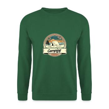 Tent Camper Camping Caravan Holiday Camping - Unisex Sweatshirt - green - Front