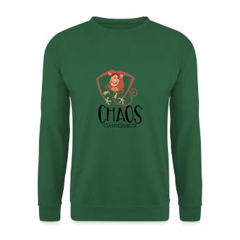 Chaos Sprüche Spruch lustig witzig Affe Witz - Unisex Pullover - Grün - Vorne