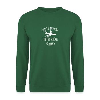 Aircraft Pilot Retro Aviator Air Force Jet - Unisex Sweatshirt - green - Front