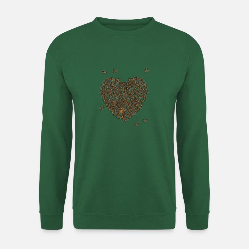 Schwarm in Herzform zum selbst beschriften - Unisex Pullover - Grün