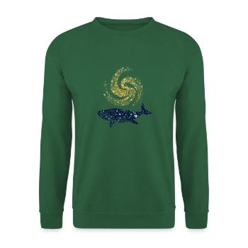 Wal Wale Meer Fisch Wasser Meerestier Pottwal Herz - Unisex Pullover - Grün - Vorne