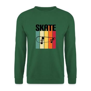 skateboard skater skate sport ride skate - Unisex Sweatshirt - green - Front