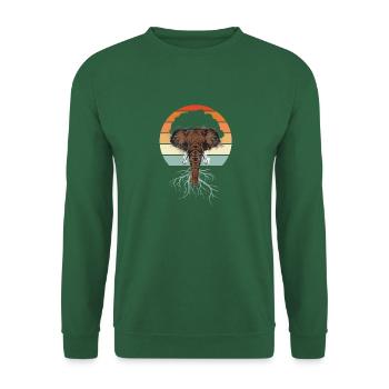 Africa Safari Animals Africa Elephant Holiday Nature - Unisex Sweatshirt - green - Front