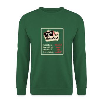 Rente, Pension, Ruhestand - Unisex Pullover - Grün - Vorne
