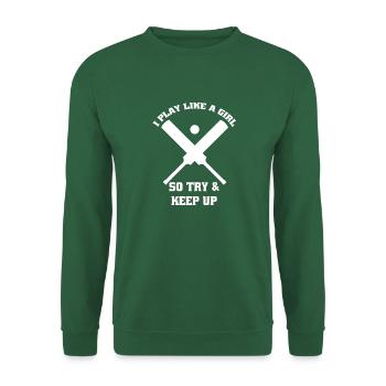 Cricket Girl Cricket Fan Cricket Woman Gift - Unisex Sweatshirt - green - Front