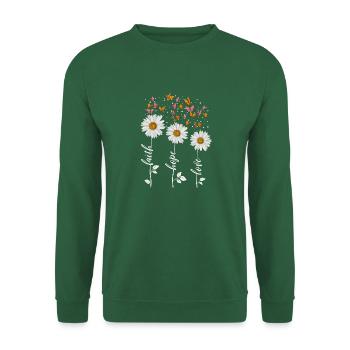 faith hope love - Unisex Sweatshirt - green - Front