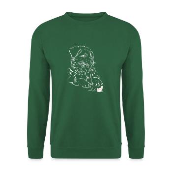Berger Allemand chiot BLANC - Sweat-shirt Unisexe - vert foncé - Devant