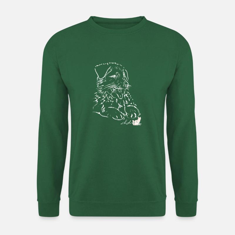 German Shepherd puppy WHITE - Unisex Sweatshirt - green