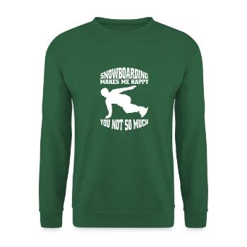 Snowboard Dicton Sports d’hiver Snowboarders - Sweat-shirt Unisexe - vert foncé - Devant