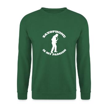 Saxophon Saxophonist Instrument Saxofon Musik - Unisex Pullover - Grün - Vorne
