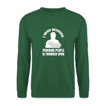 Lire des livres Livre cadeau Lecteur Amateurs de livres - Sweat-shirt Unisexe - vert foncé - Devant