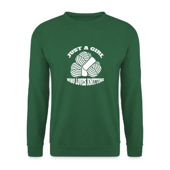 Knitting Girl Sewing Gift Crochet Seamstress - Unisex Sweatshirt - green - Front