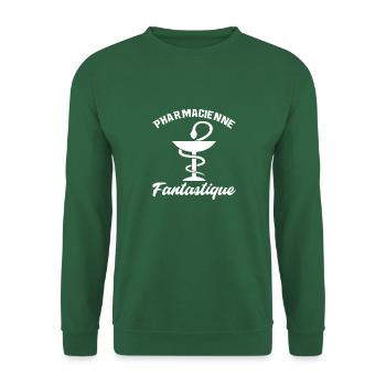 Cadeau femme Pharmacienne fantastique - Sweat-shirt Unisexe - vert foncé - Devant