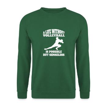 Volleyball Volleyballer Geschenk Beachvolleyball - Unisex Pullover - Grün - Vorne